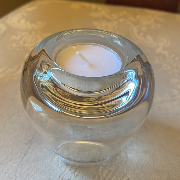 Hand blown Polish crystal two-way vase, votive, beautiful form, no chips, cracks - Picture 2 of 12